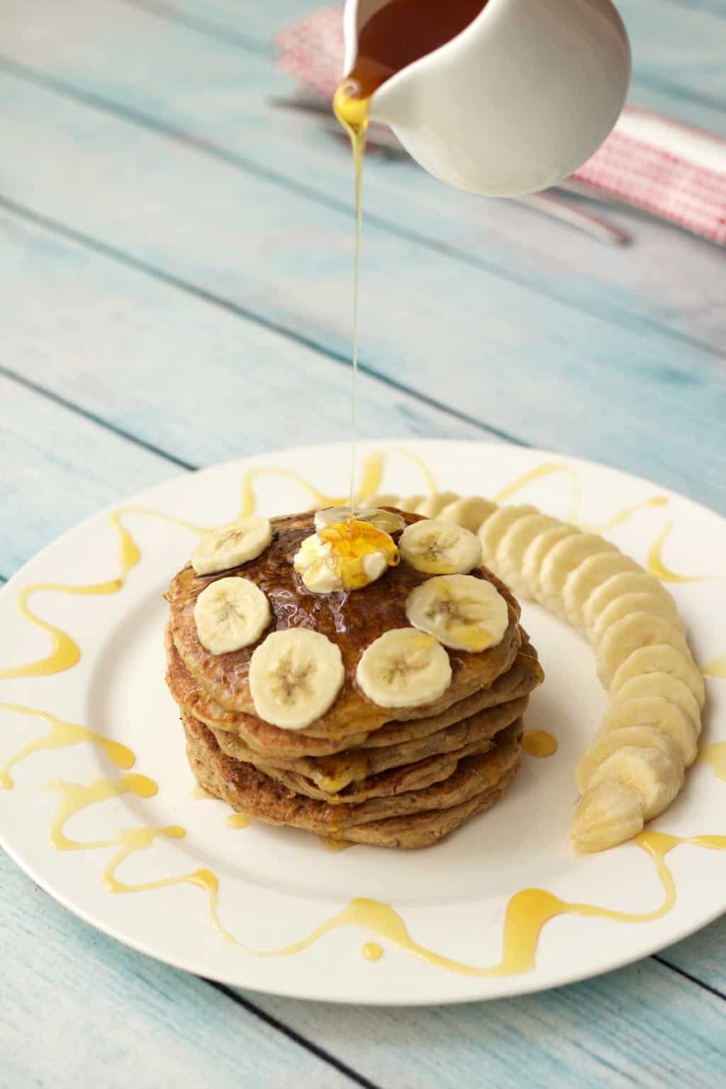 Gluten Free Vanilla Protein Pancakes #gluten-free #dairy-free #vegan #lovingitvegan