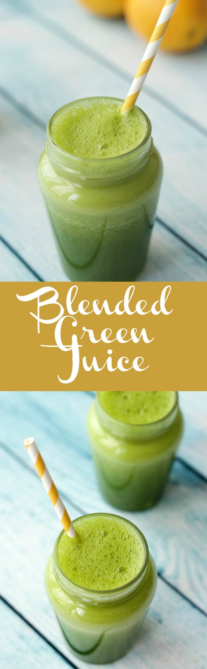 Blended green juice recipe