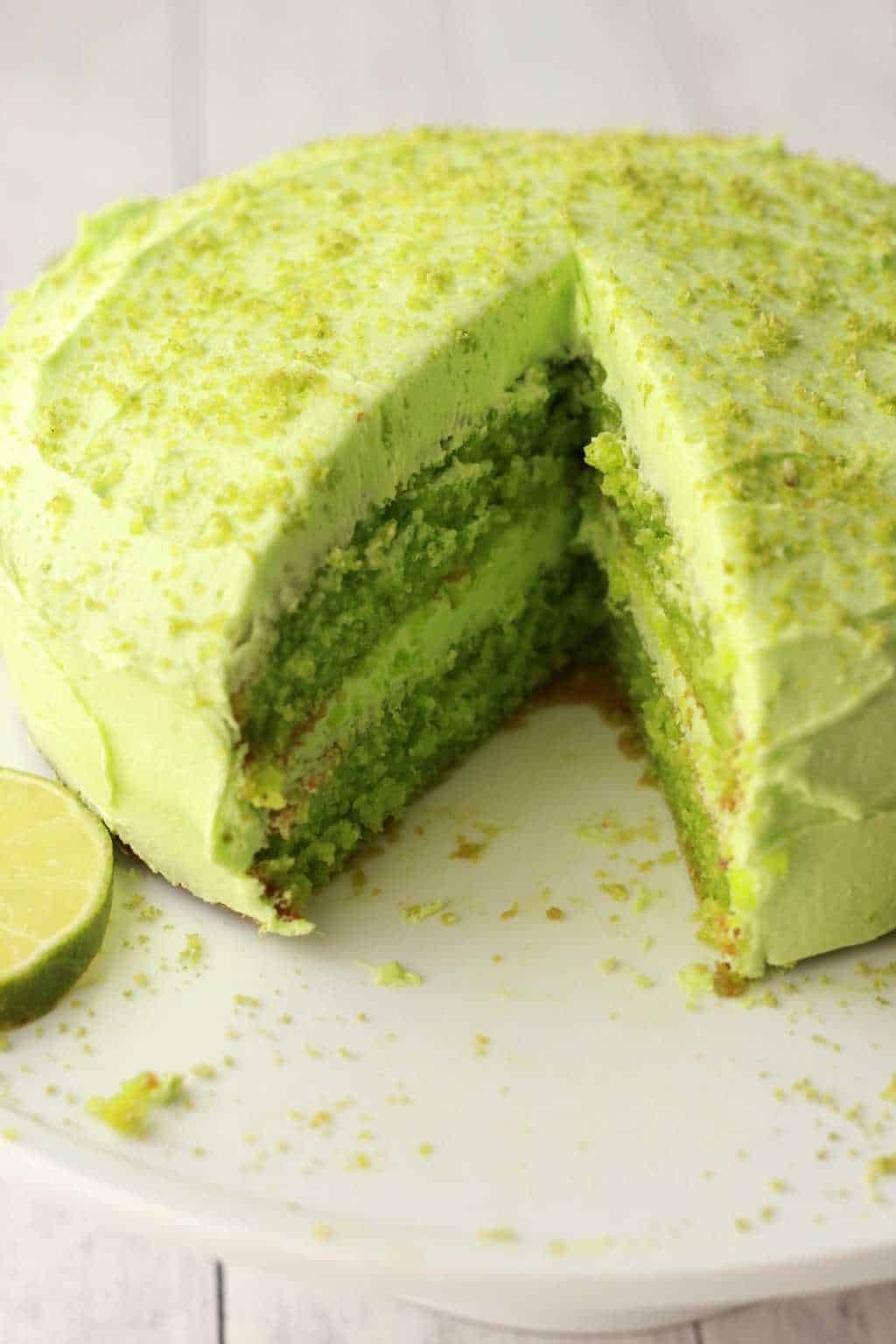 Vegan Key Lime Cake #vegan #lovingitvegan #vegancakes #dessert #keylime