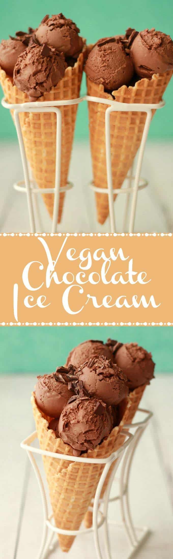 The Most Decadent Vegan Chocolate Ice Cream #vegan #lovingitvegan #icecream #chocolate #dessert #dairyfree #glutenfree
