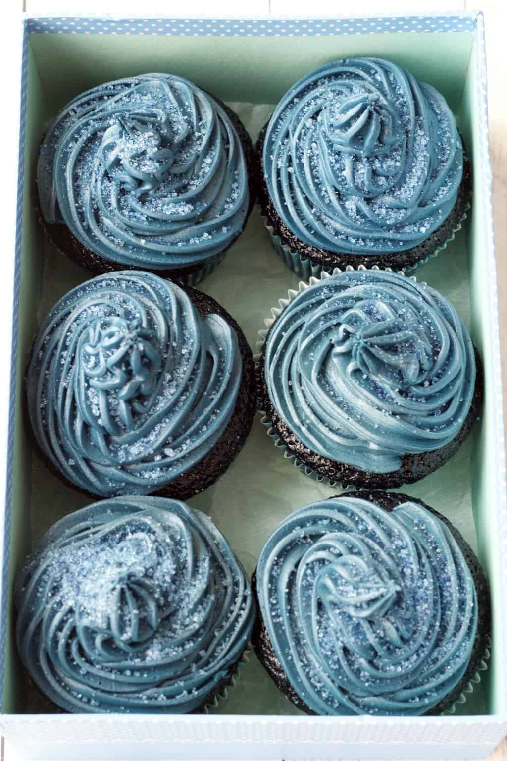 Midnight Blue Velvet Cupcakes