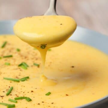 Spoonful of vegan potato soup