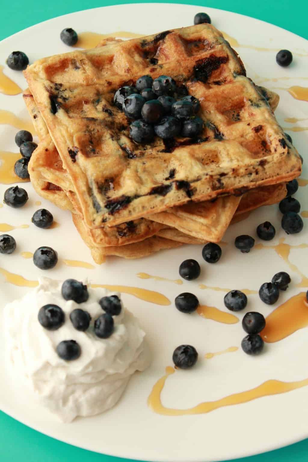 Vegan Blueberry Waffles