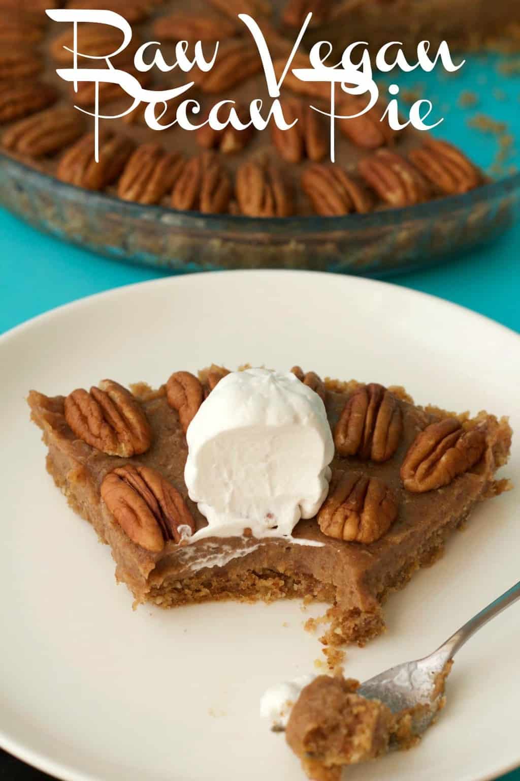 Deliciously raw vegan pecan pie. 3-layers of raw goodness, packed with pecans and pecan flavor, super easy to make. Raw and gluten-free. #vegan #lovingitvegan #glutenfree #raw #dessert