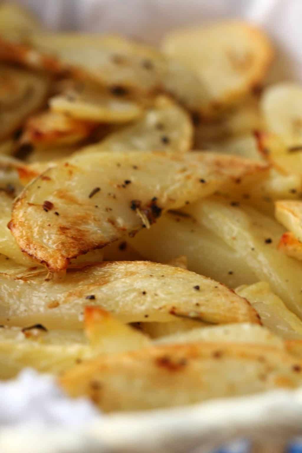 Close up of Baked Potato Fries