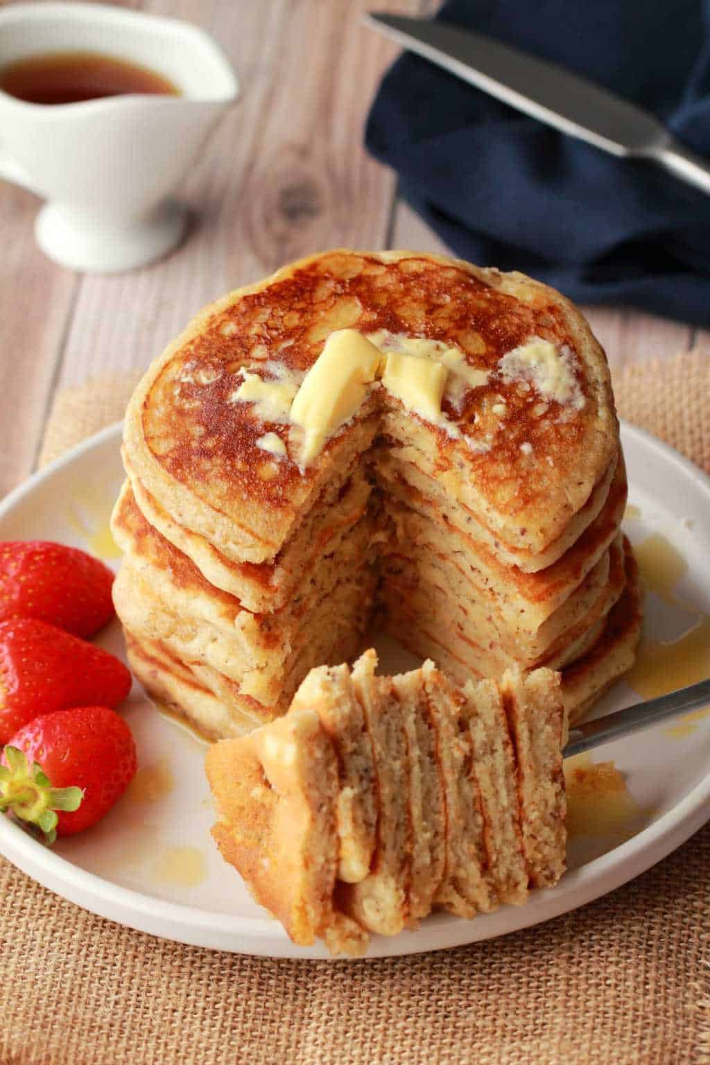 Vegan Pancakes - Light, Fluffy and Perfect - Loving It Vegan