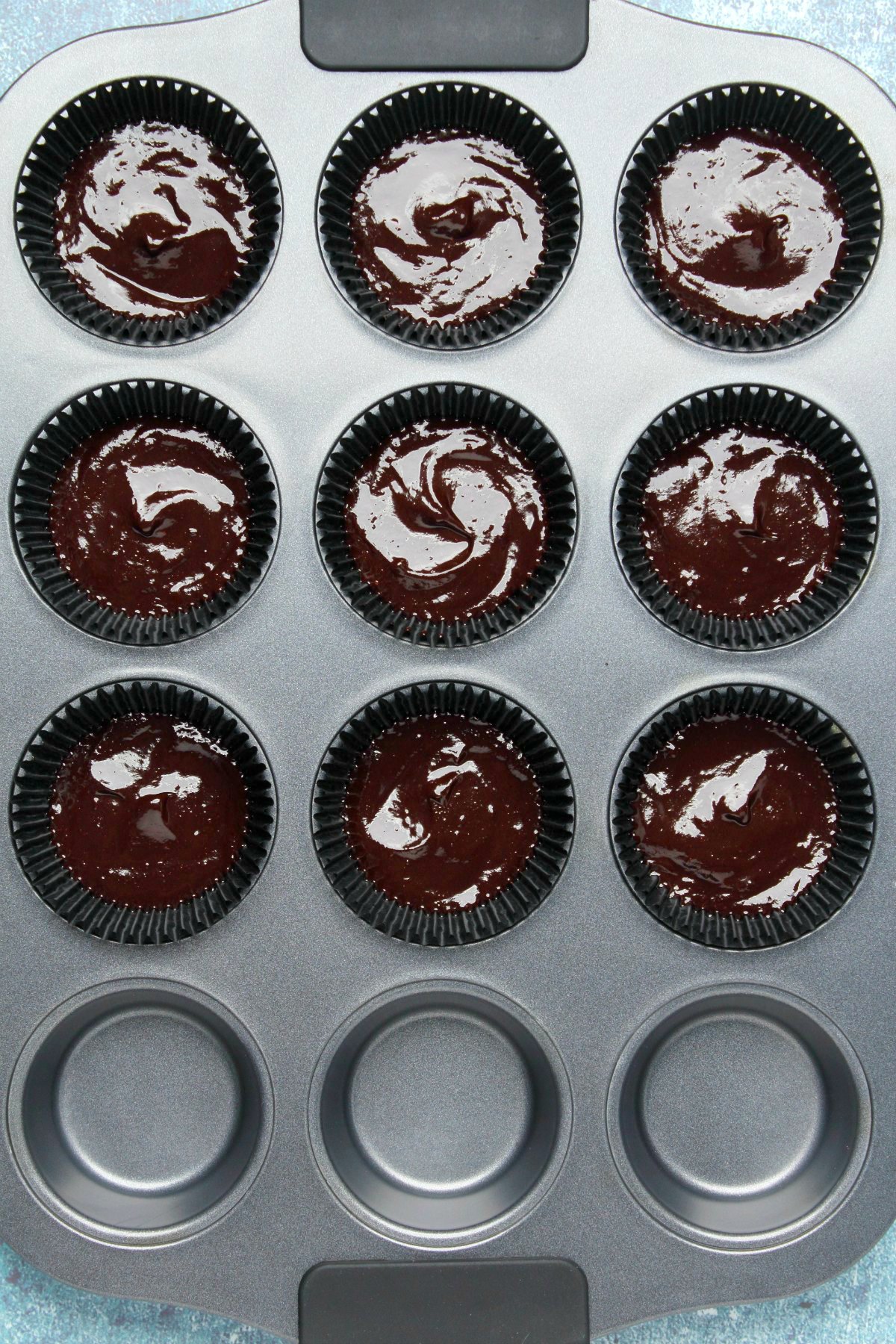 Homemade vegan chocolate in cupcake liners.