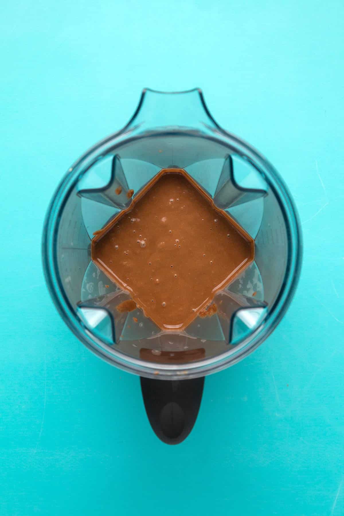 Vegan Nutella in a blender jug.