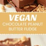 Vegan Chocolate Peanut Butter Fudge