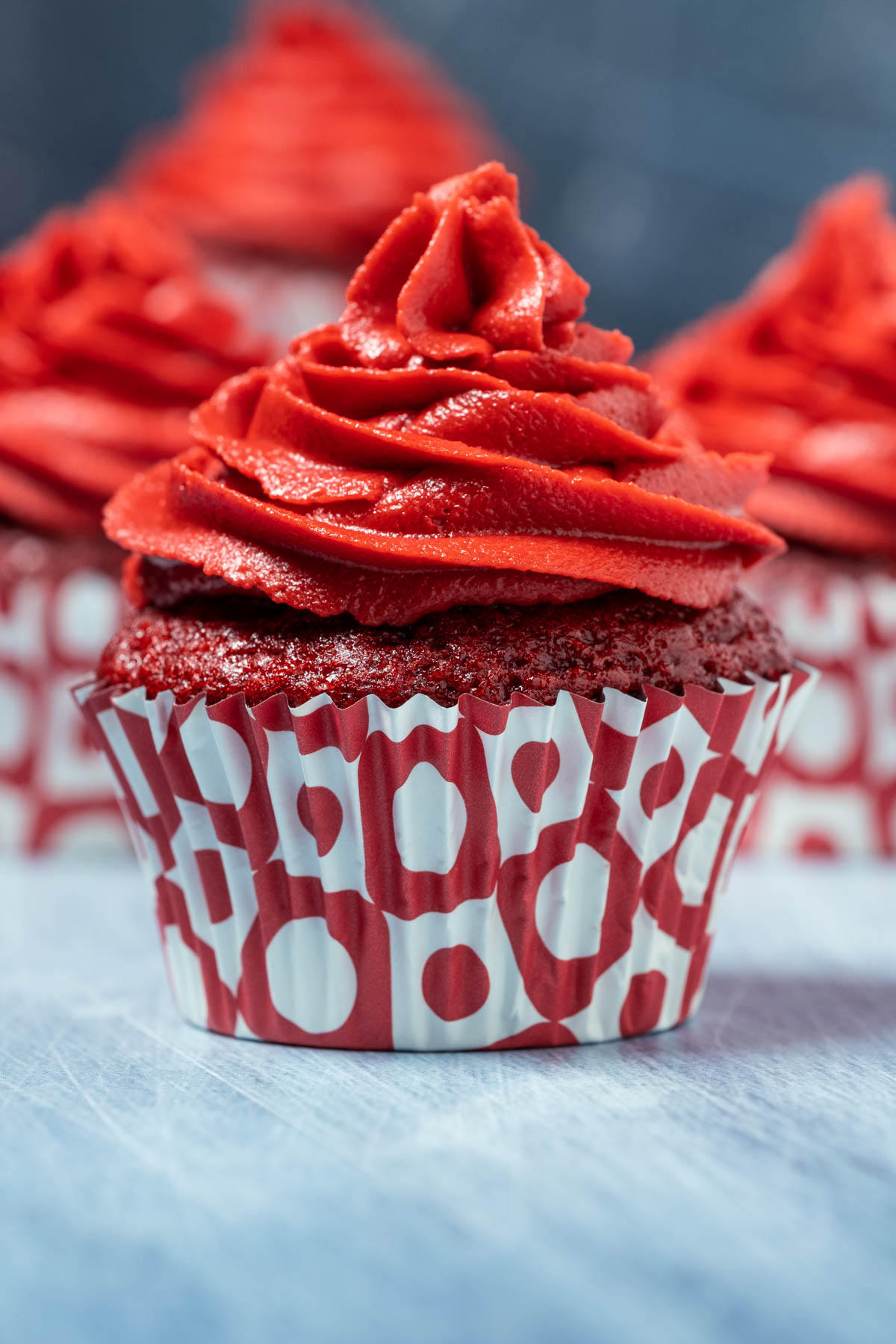 Vegan red velvet cupcakes.