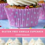 Vegan Gluten Free Vanilla Cupcakes