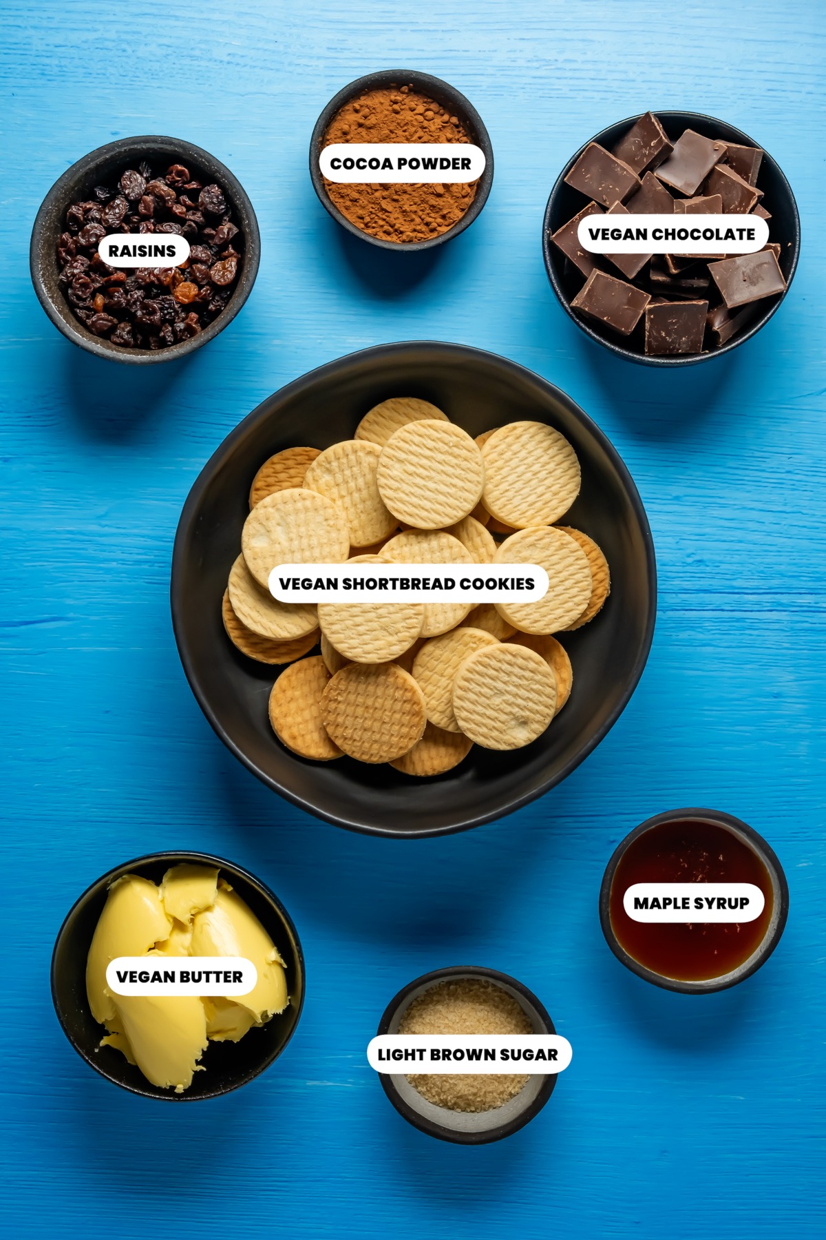 Photo of the ingredients needed to make vegan tiffin. 