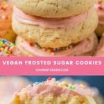 Vegan Frosted Sugar Cookies